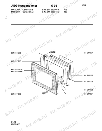 Взрыв-схема микроволновой печи Aeg MC COMBI 625-W/GB - Схема узла Section1